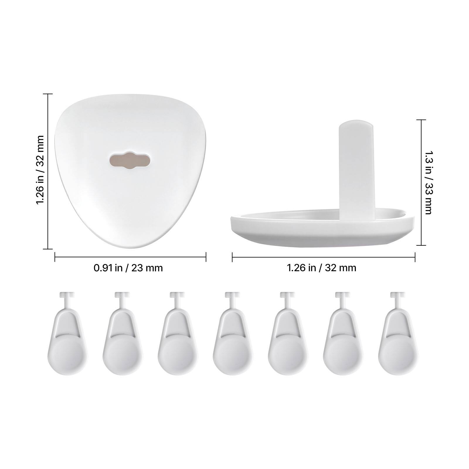 - 1.26 in / 32 mm
- 0.91 in / 23 mm
- 1.3 in / 33 mm
- 1.26 in / 32 mm