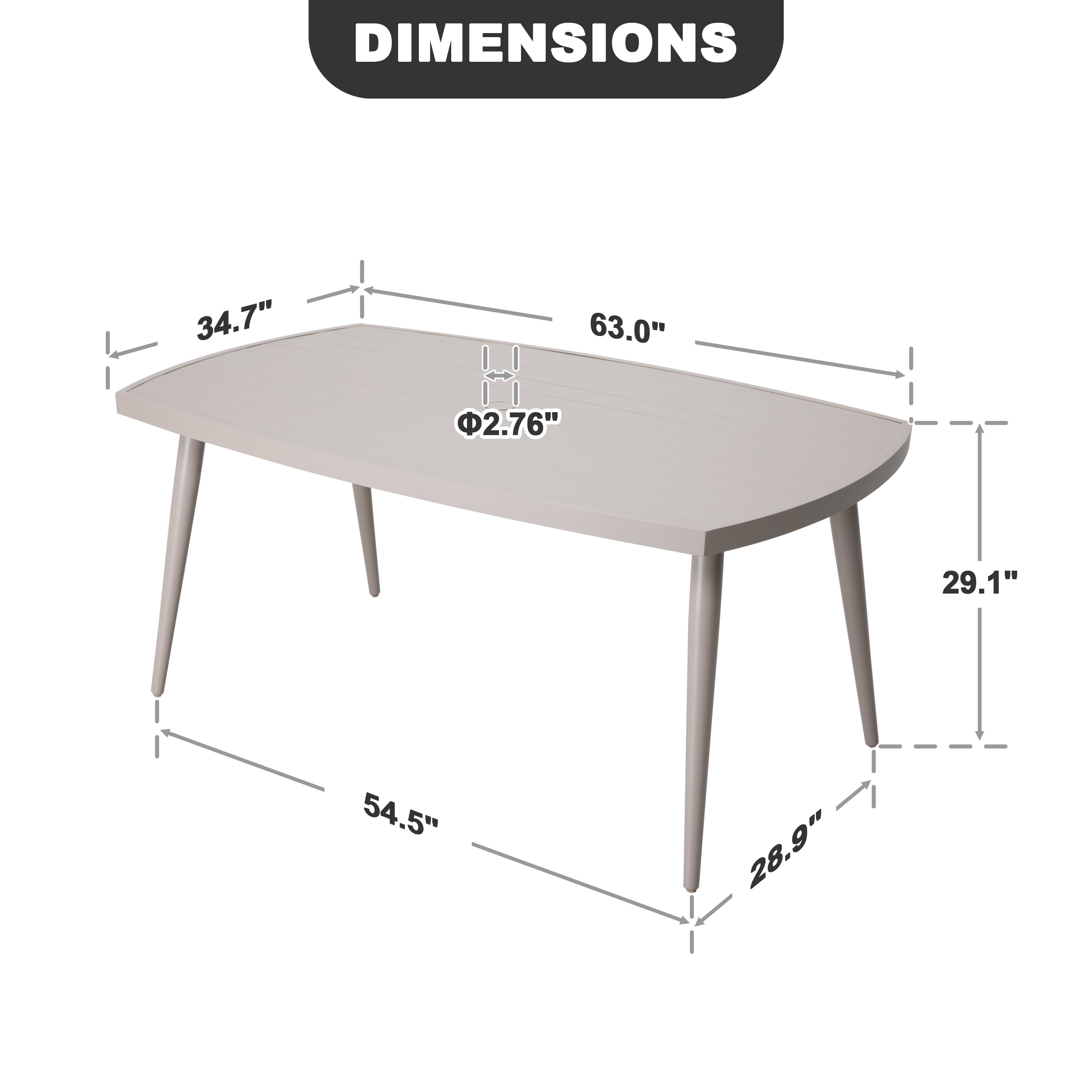 DIMENSIONS
34.7"
63.0"
2.76"
29.1"
54.5"
28.9"