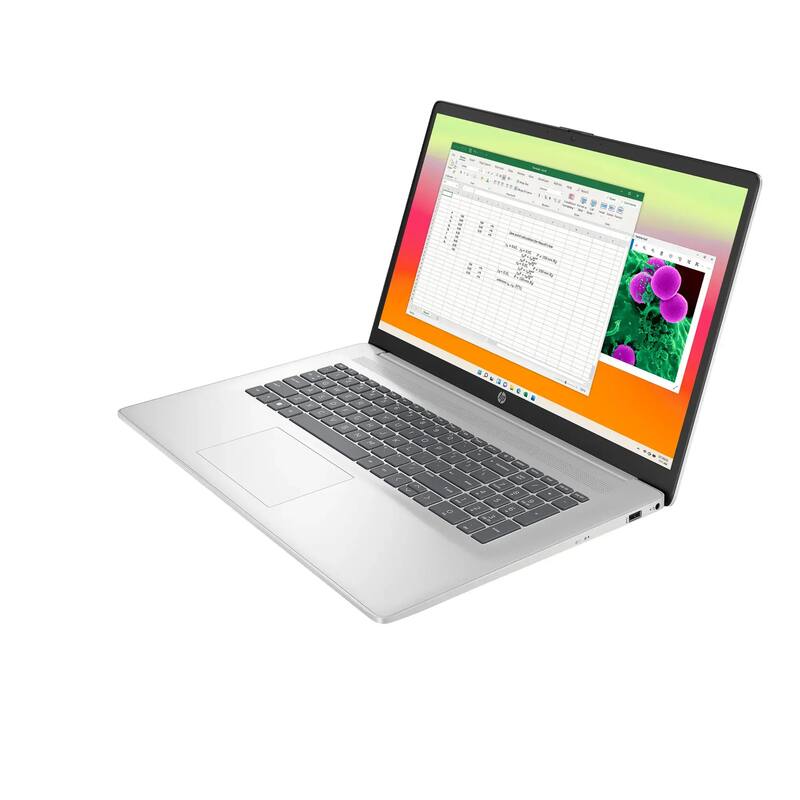 Alt View 3. HP - HP 17.3" HD+ Touchscreen Laptop,AMD Ryzen 5 7430U,32GB RAM 2TB SSD,AMD Radeon Graphics,Win 11 Pro,Silver - Silver.