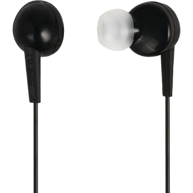 Front. Koss - Koss 187204 KEB6i In-Ear Headphones - Black - Stereo - Wired - Earbud - Binaural - In-ear - Black - Unknown.