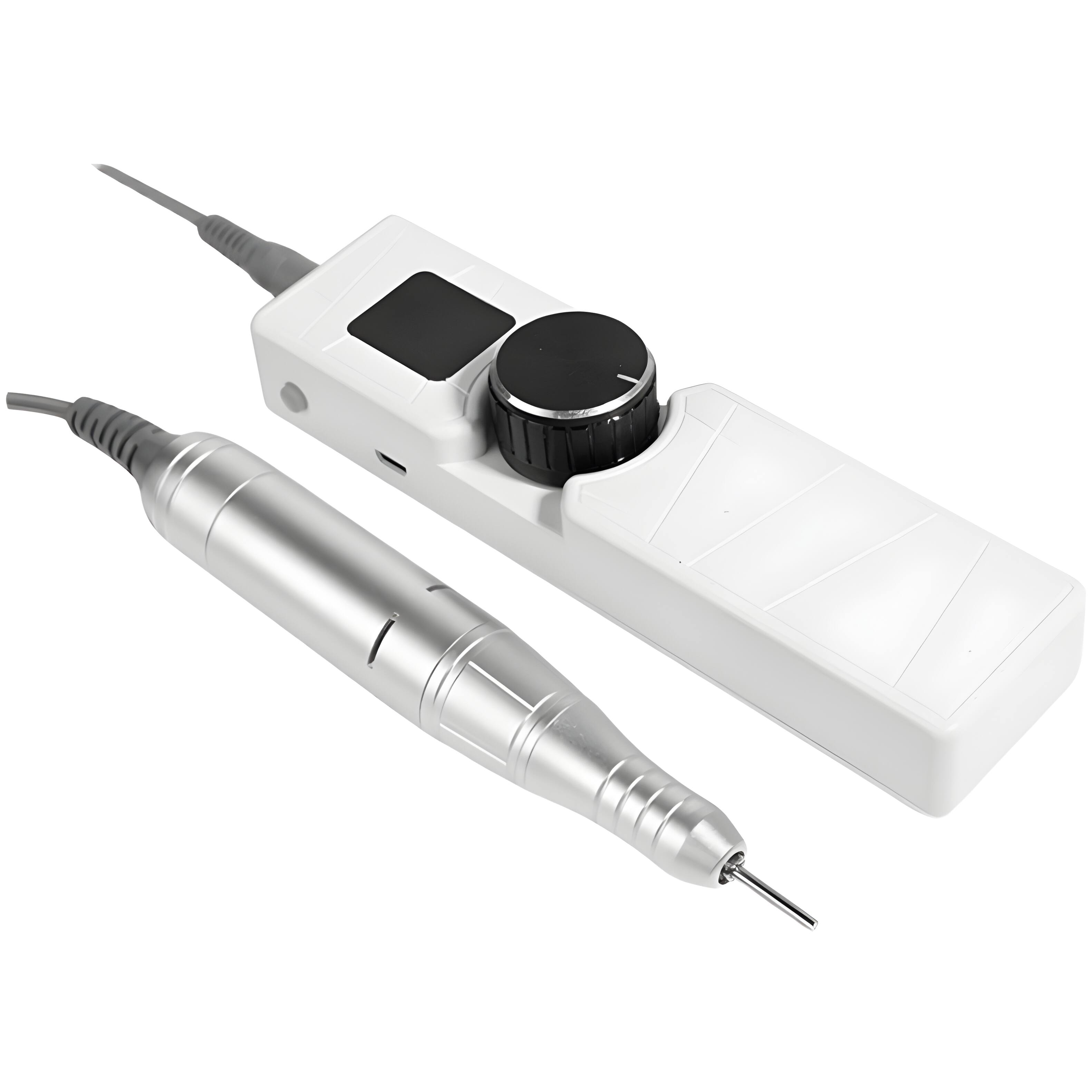Front. Cluzine - 30000RPM Portable Electric Nail Drill, USB Rechargeable, with LCD Display for Home Manicure.