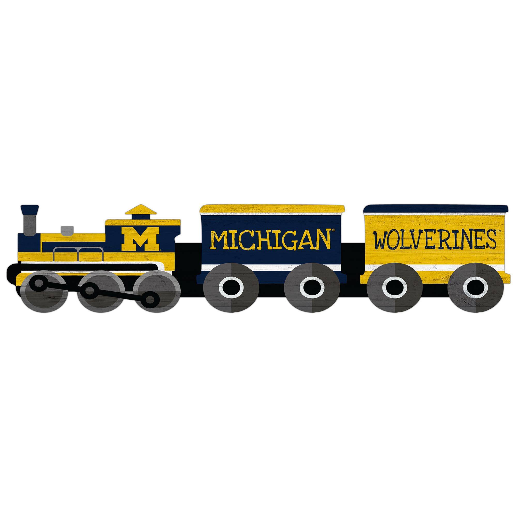 Michigan Wolverines 6'' x 24'' Train Cutout Sign