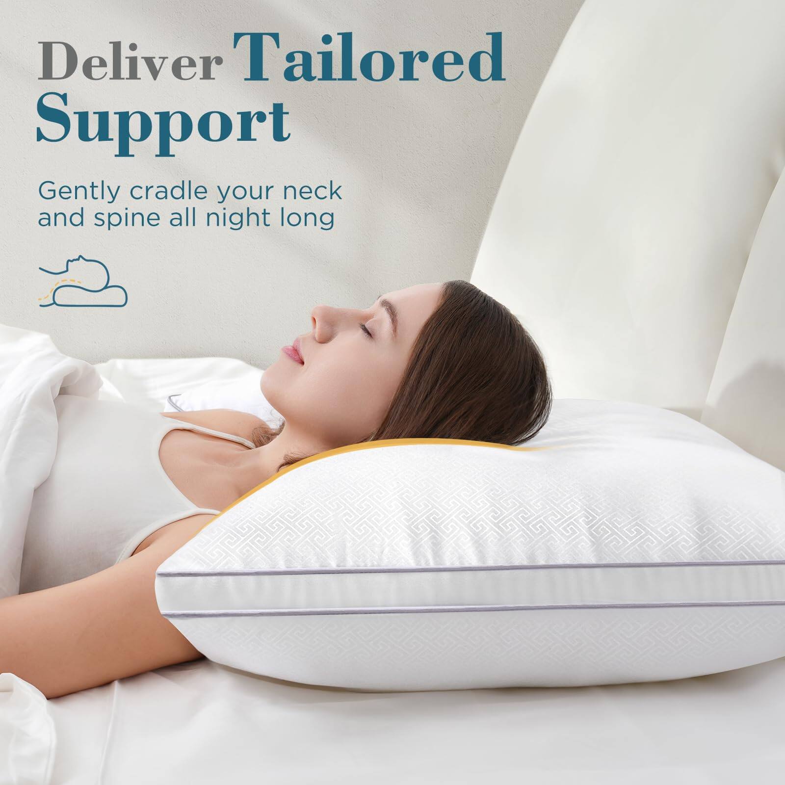 Deliver Tailored Support

Gently cradle your neck and spine all night long
