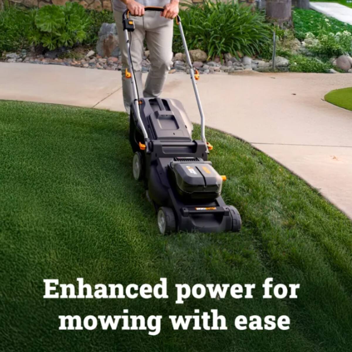Enhanced power for mowing with ease.