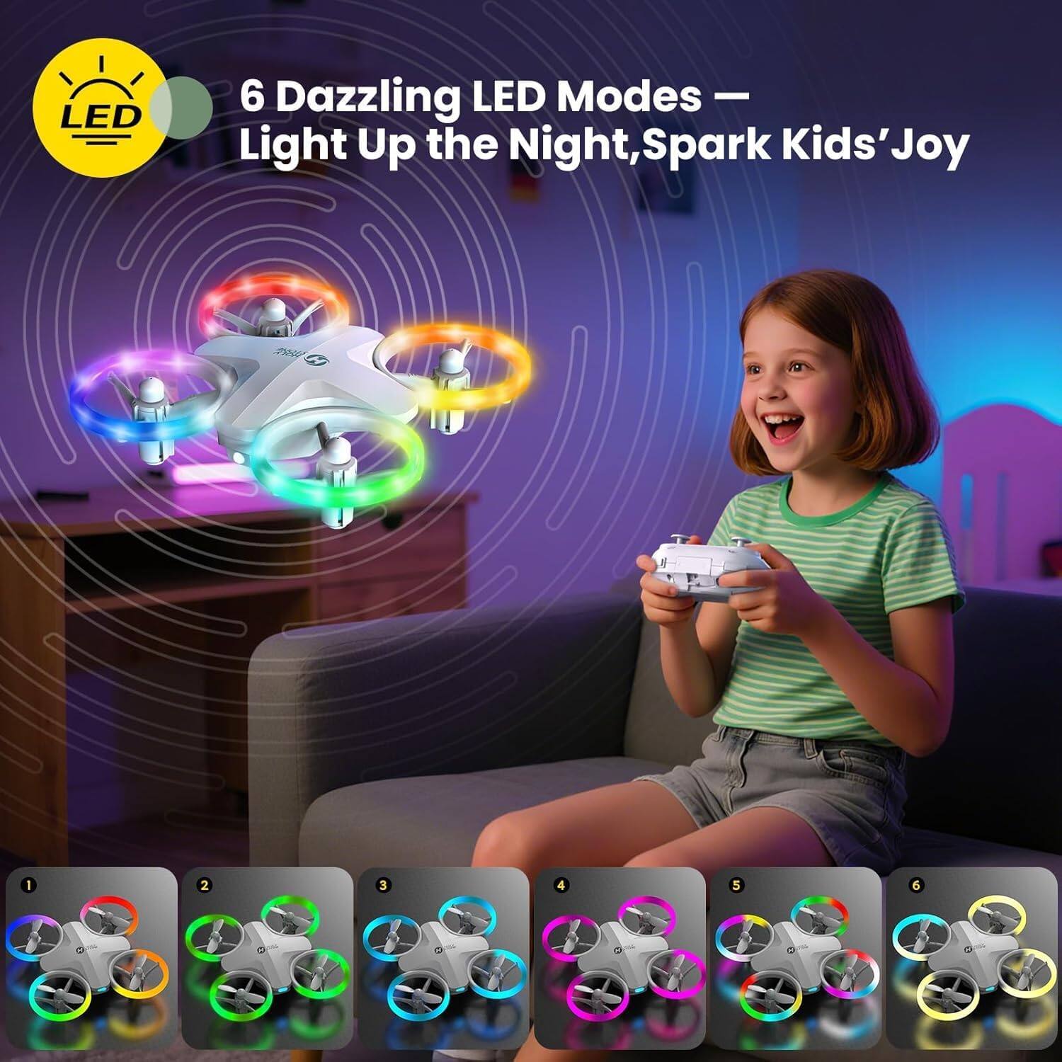 LED

6 Dazzling LED Modes - Light Up the Night, Spark Kids' Joy