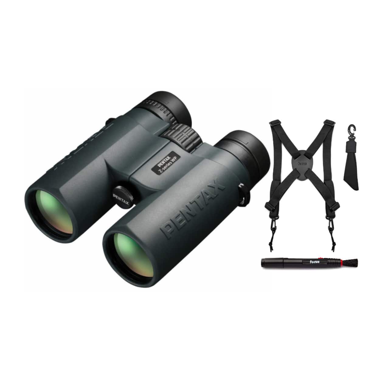 Pentax - Z-Series ZD 10x43mm Roof Prism WP Binoculars Bundle