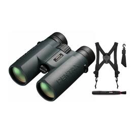 Pentax - Z-Series ZD 10x43mm Roof Prism WP Binoculars Bundle