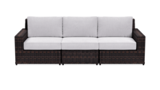 Front. Yardbird® - Langdon Outdoor Sofa - Silver.