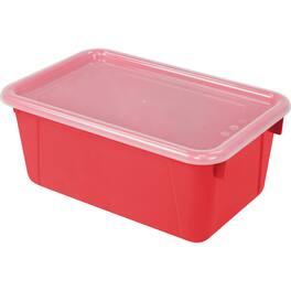 Storex - Small Cubby Bin with Cover, Classroom Red