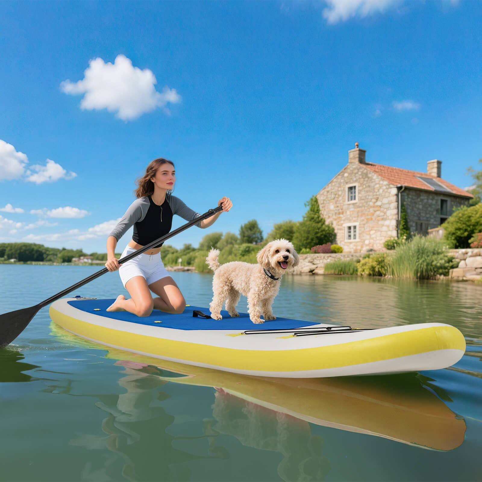 Alt View 4. Costway - Costway 11' Inflatable Stand Up Paddle Board whth Accessories Paddle Hand Pump Repair Kit - Multi-color.