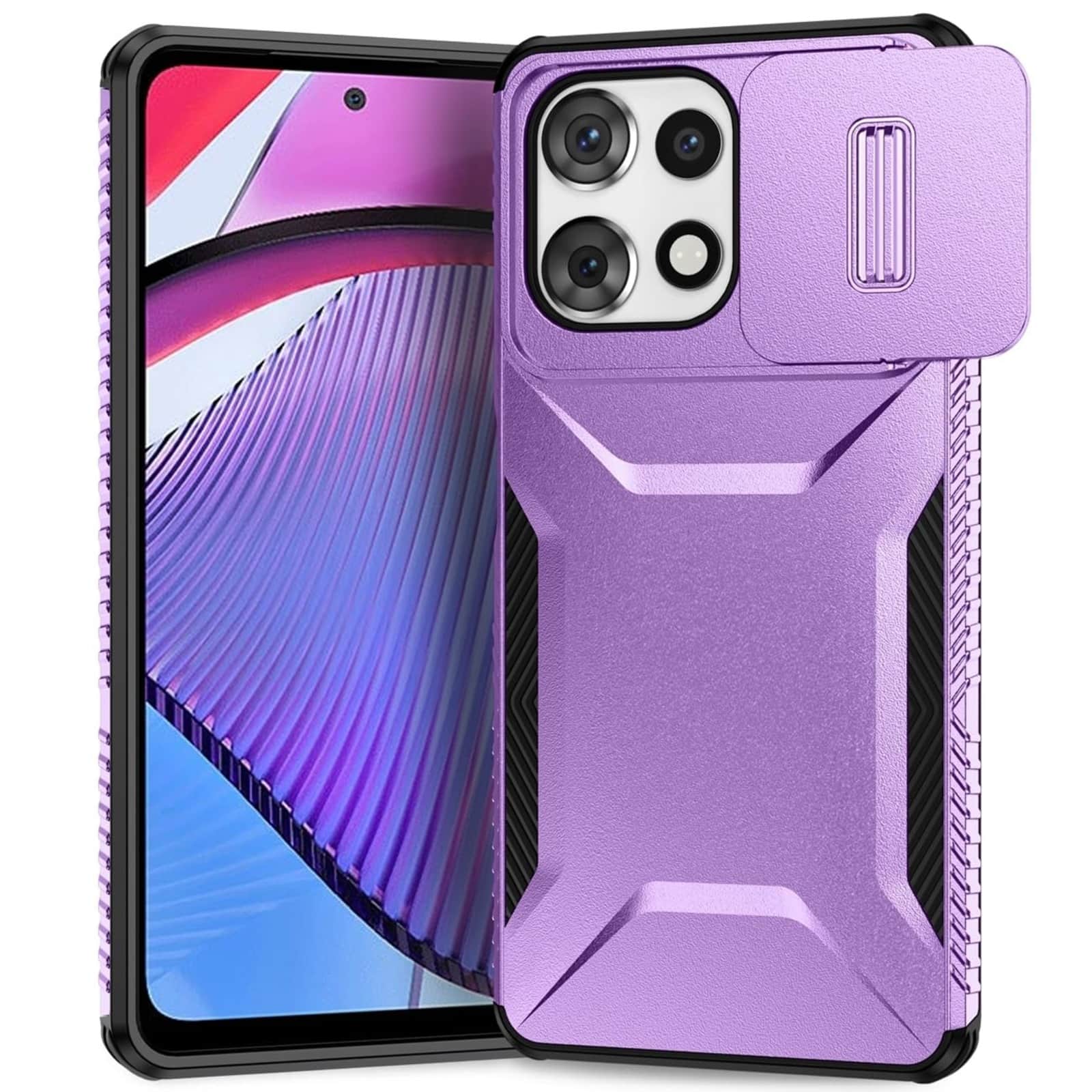 UUCOVER - For Motorola Moto G Power/Moto G Play (2025/2026) Dual Layer Case with Sliding Camera Lens Cover, Drop Protection Shell - Purple price history on PriceWatchPro