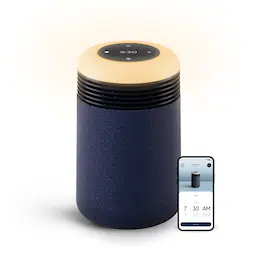 Blueair - Smart Mini Restful Air Purifier with Sunrise Clock, Blue, for Bedrooms up to 607 sq ft - Midnight Blue