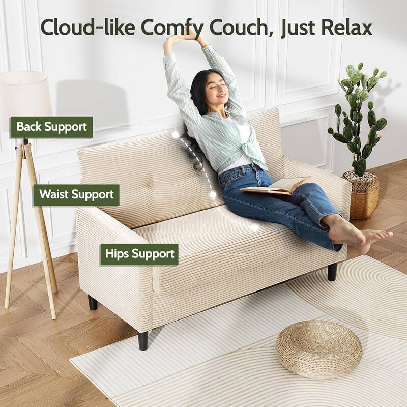Cloud-like Comfy Couch, Just Relax

- Back Support
- Waist Support
- Hips Support