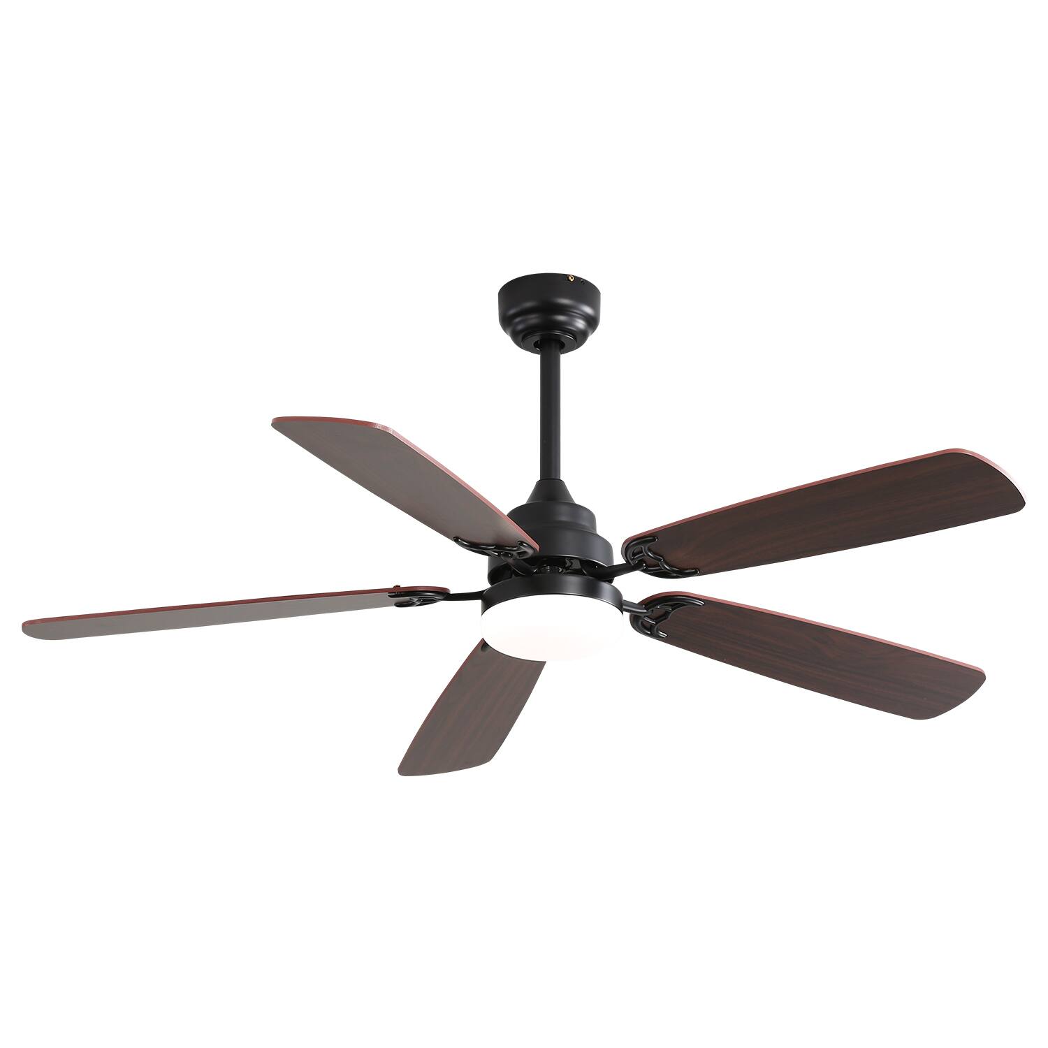Alt View 5. Bestier - 52inch Ceiling Fan with LED Light, 6 Speed Wind, 5-Blade Silent DC Motor Ceiling Fan, Brown+Grey - Brown+Grey.