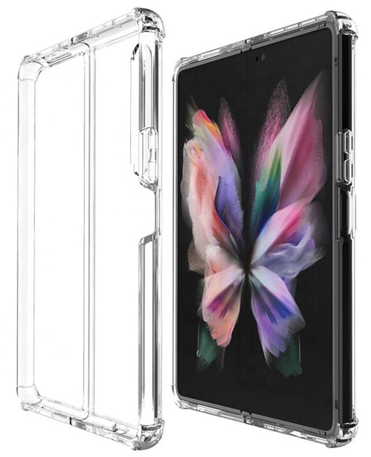 Alt View 8. Nakedcellphone - Clear Case for Samsung Galaxy Z Fold3 - Clear.