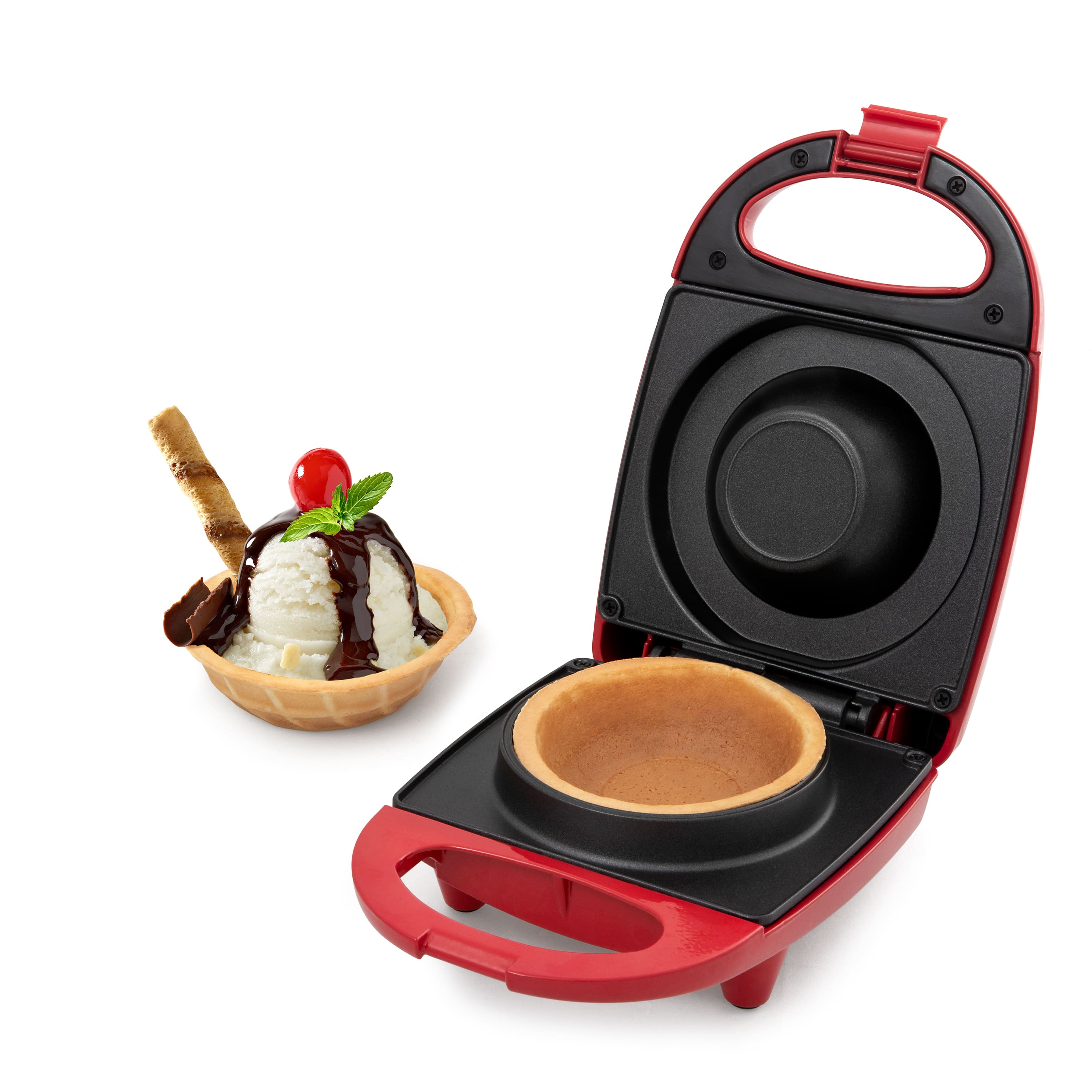 Salton - Waffle Bowl Maker - Red