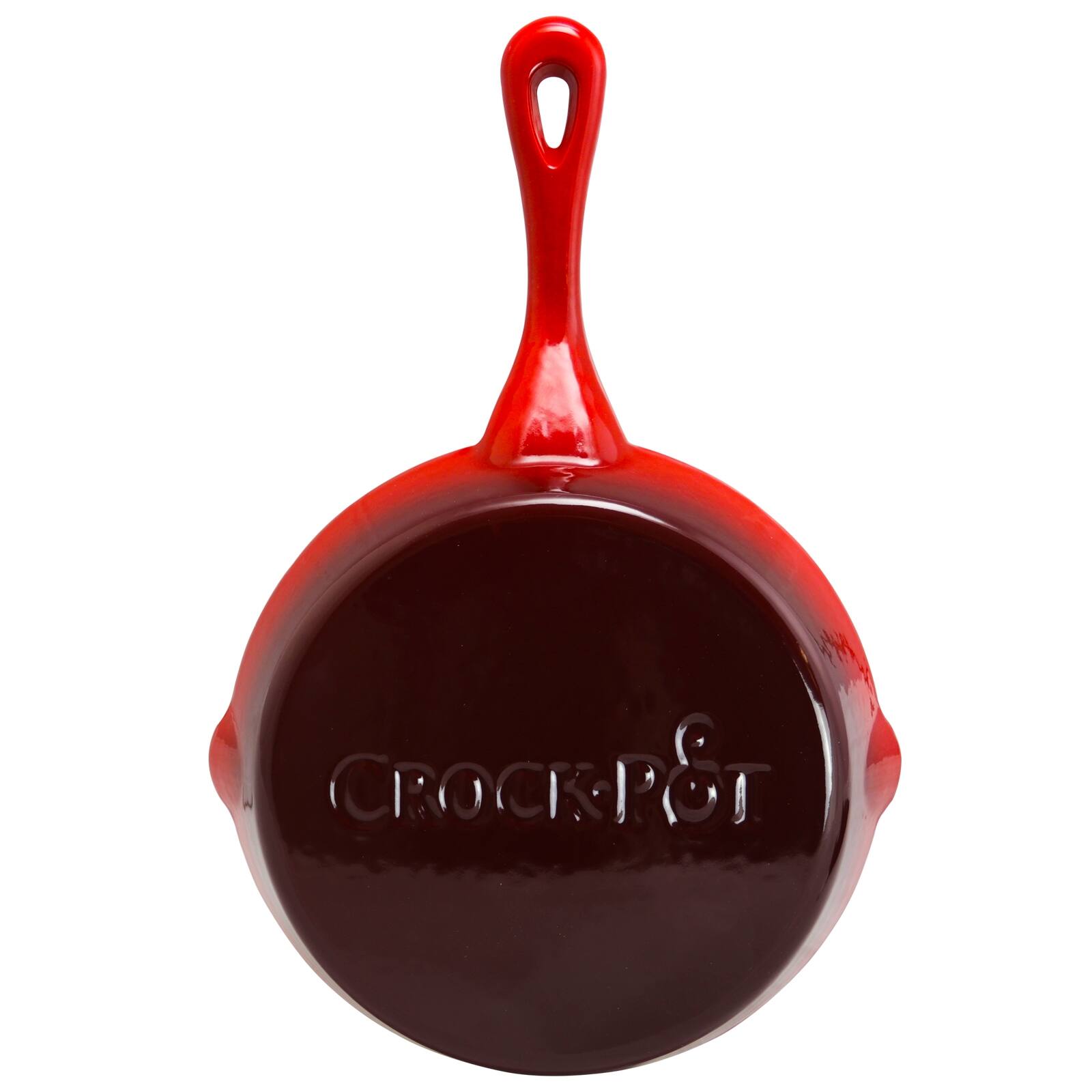Alt View 1. Crockpot - Crock Pot Artisan 8 in. Round Enameled Cast Iron Skillet in Scarlet Red - Red.