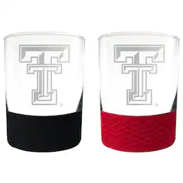 Great American Products - Texas Tech Red Raiders 14oz. Commissioner Rocks Glass Two-Piece Set - Multicolor