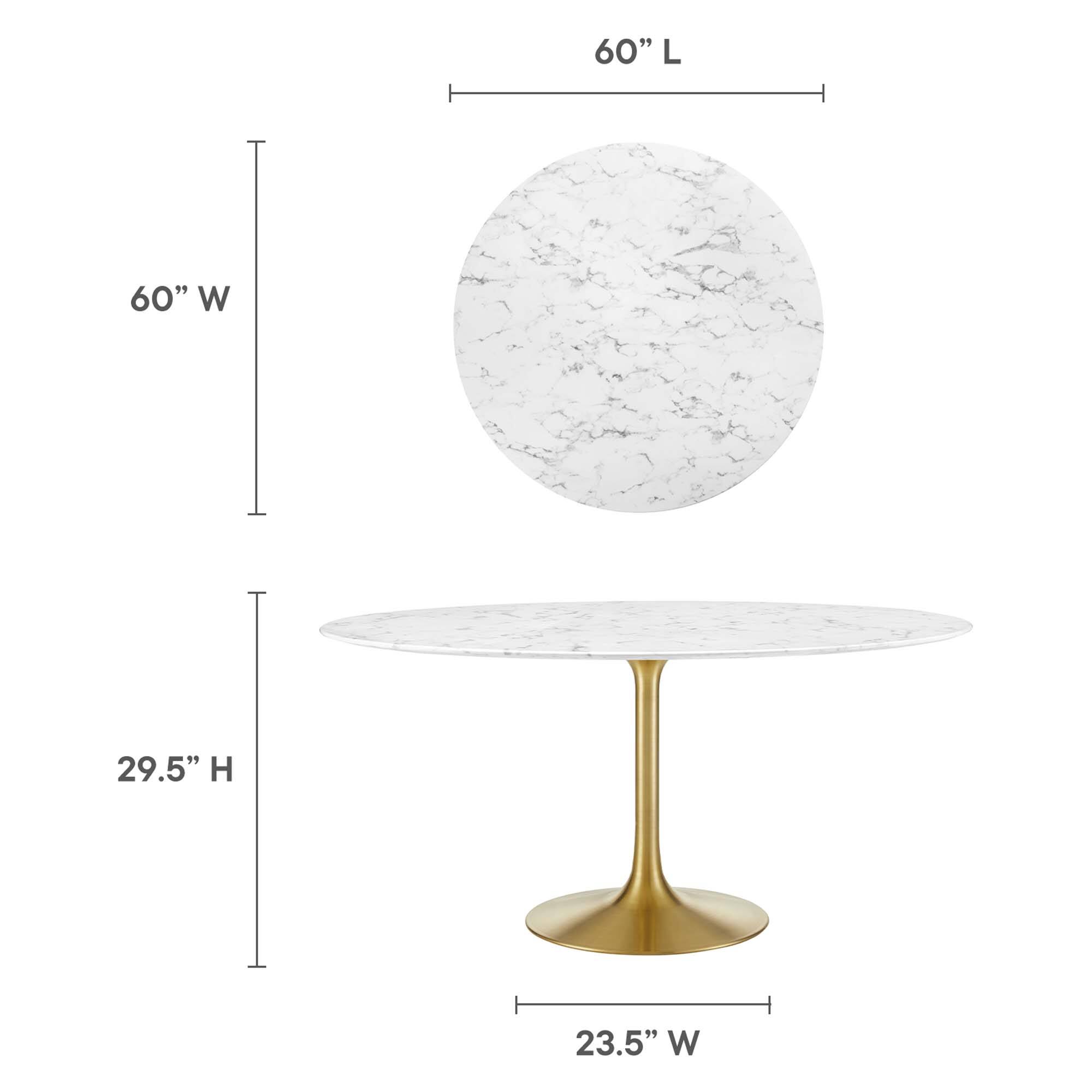 60" L  
60" W  
29.5" H  
23.5" W