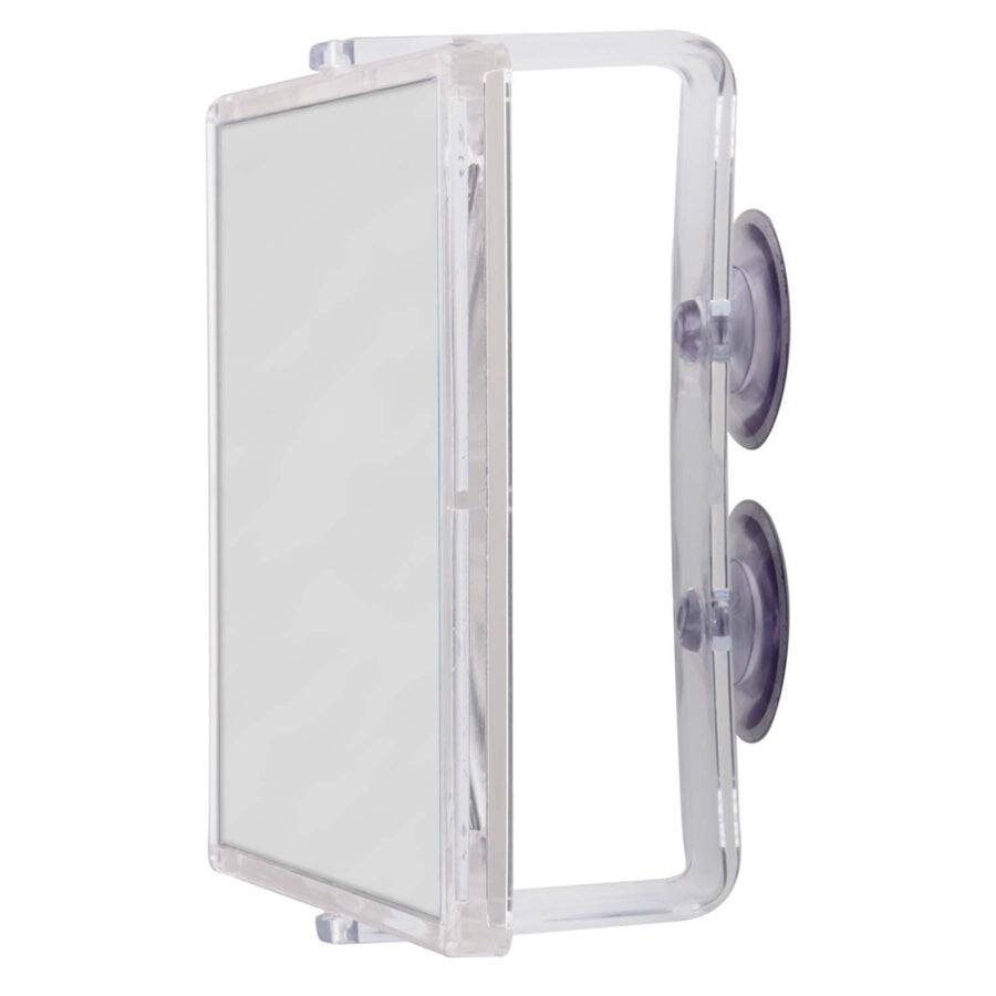 Alt View 2. Zadro - Fogless Swiveling Wall Mounted Shower Mirror with 2X Magnification & Suction Cups - Clear.