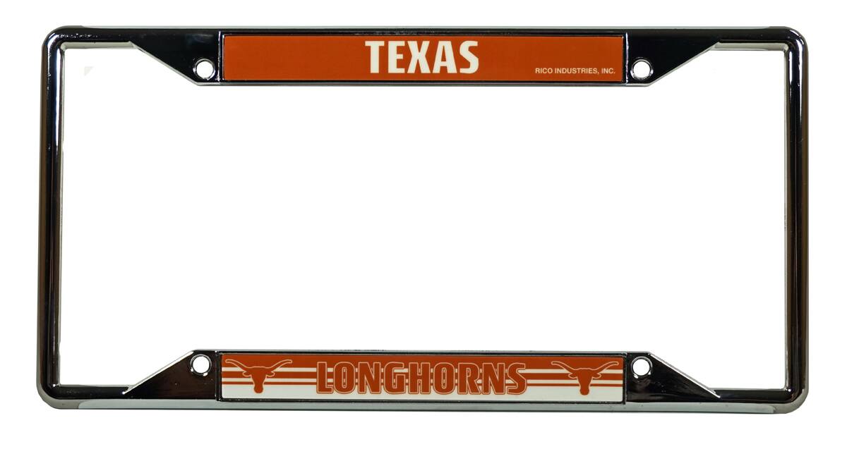 Texas Longhorns Chrome EZ View License Plate Frame