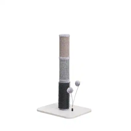 Front. PetPals - Urbane Grey Multi-Activity Scratching Post - Gray.