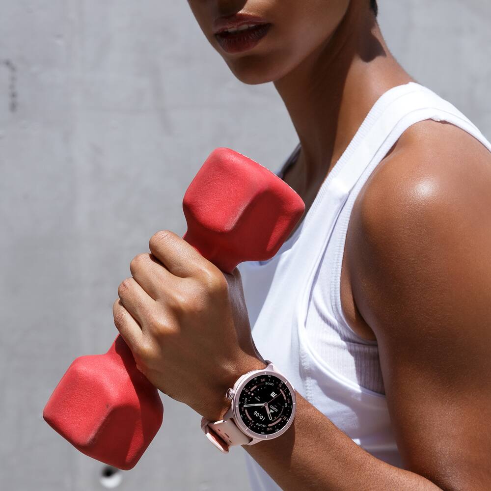 Back. Cubitt - Cubitt AURA 2 Pro Smartwatch / Fitness Tracker with 1.48" Touch AMOLED - Pink.