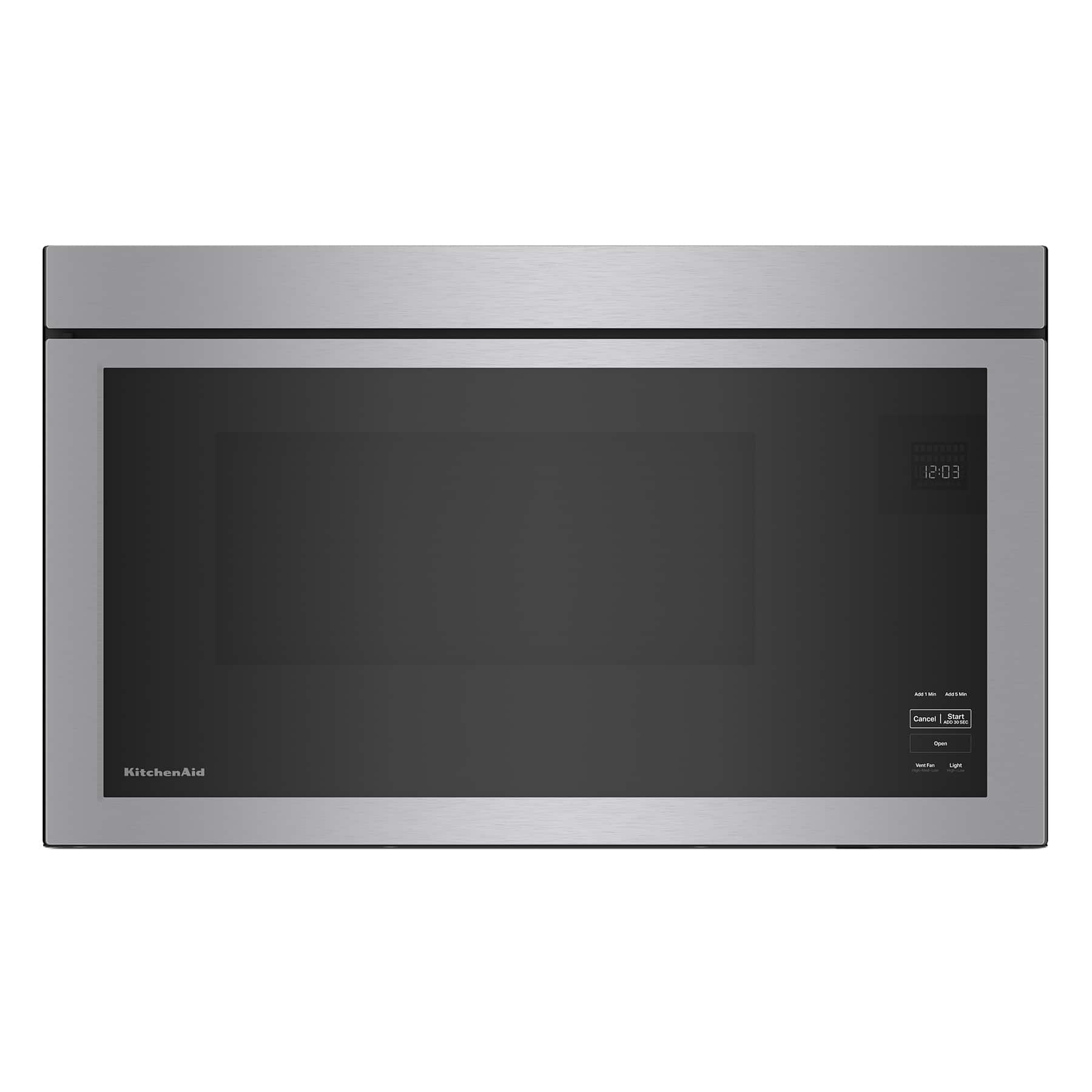 KitchenAid - 1.1 Cu. Ft. Over-the-Range Microwave with Flush Built-in Design and PrintShield Finish - Stainless Steel