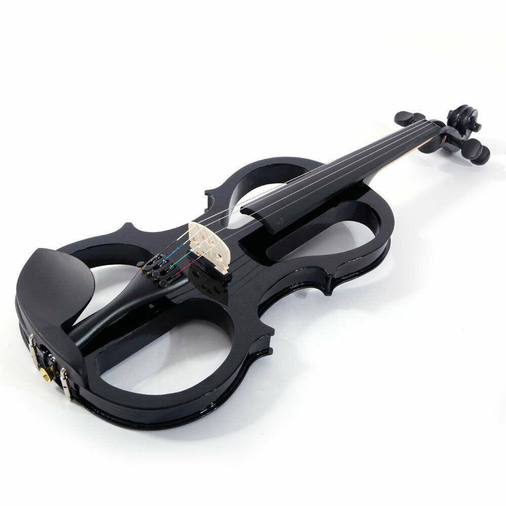 Alt View 2. Winado - 4/4 Black Spruce Wood Right Handed Electric Violin with Portable Carry Case for Beginner Gift.
