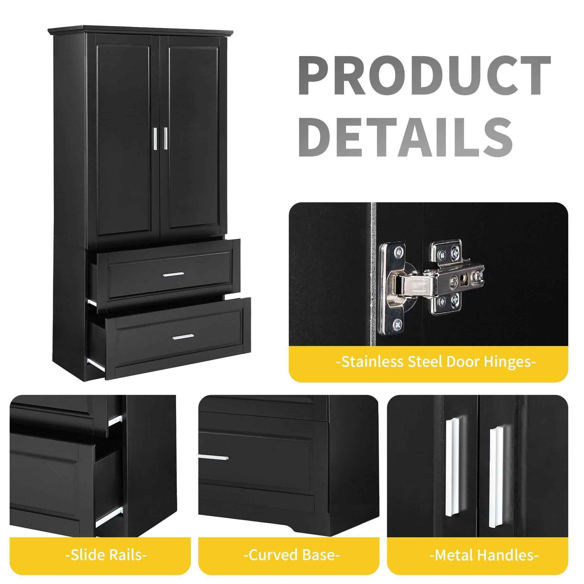 PRODUCT DETAILS

- Stainless Steel Door Hinges
- Slide Rails
- Curved Base
- Metal Handles