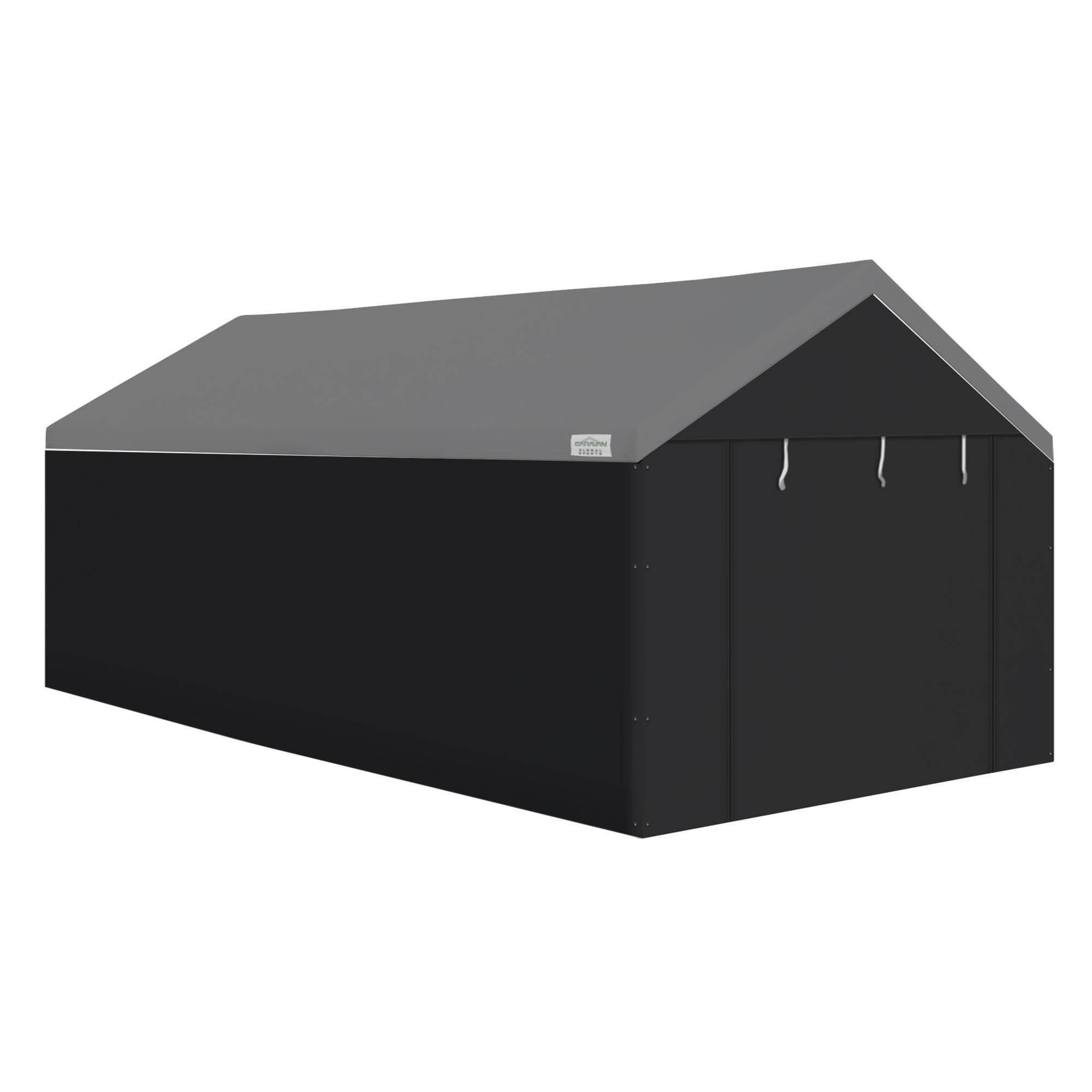 Alt View 7. Caravan Canopy - Caravan Canopy Domain 20x10 Foot Carport Tent Sidewalls, Black (Sidewalls Only) - Black.