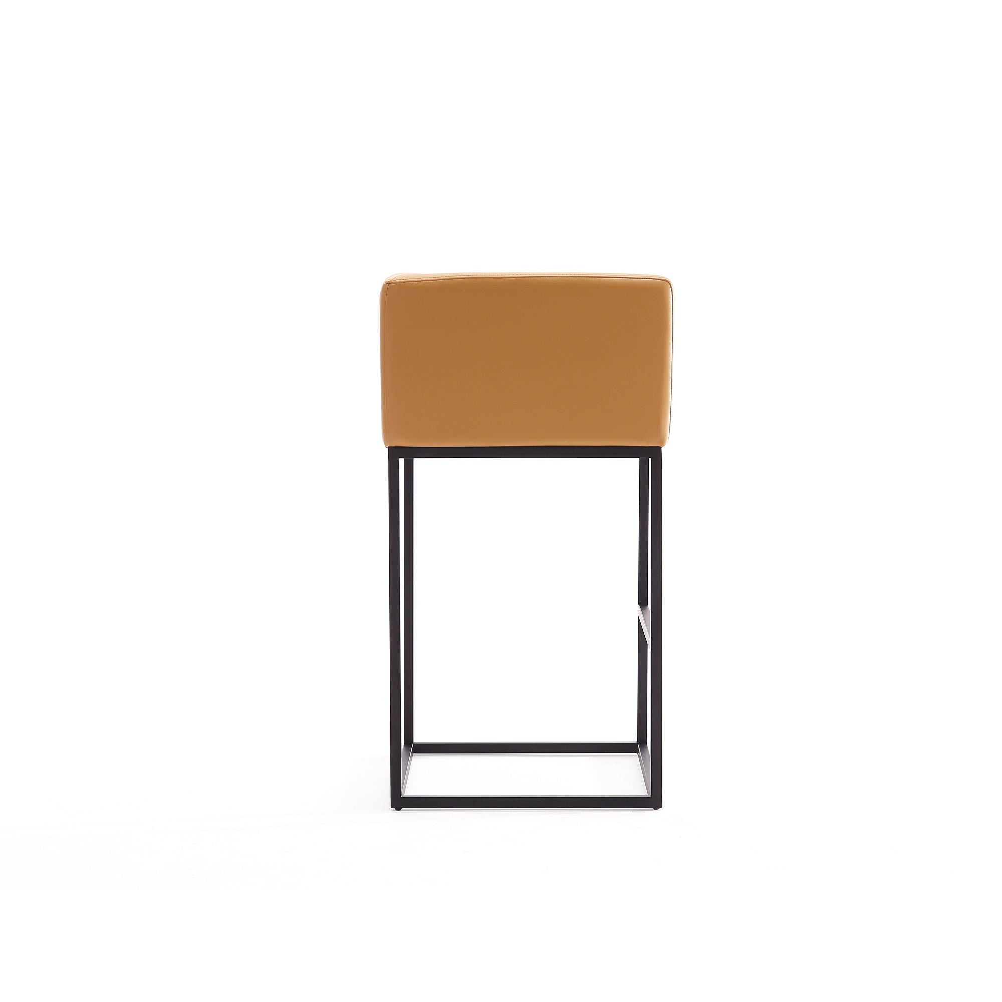 Alt View 3. Manhattan Comfort - Embassy Mid-Century Modern Metal Upholstered Counter Stool - Camel.
