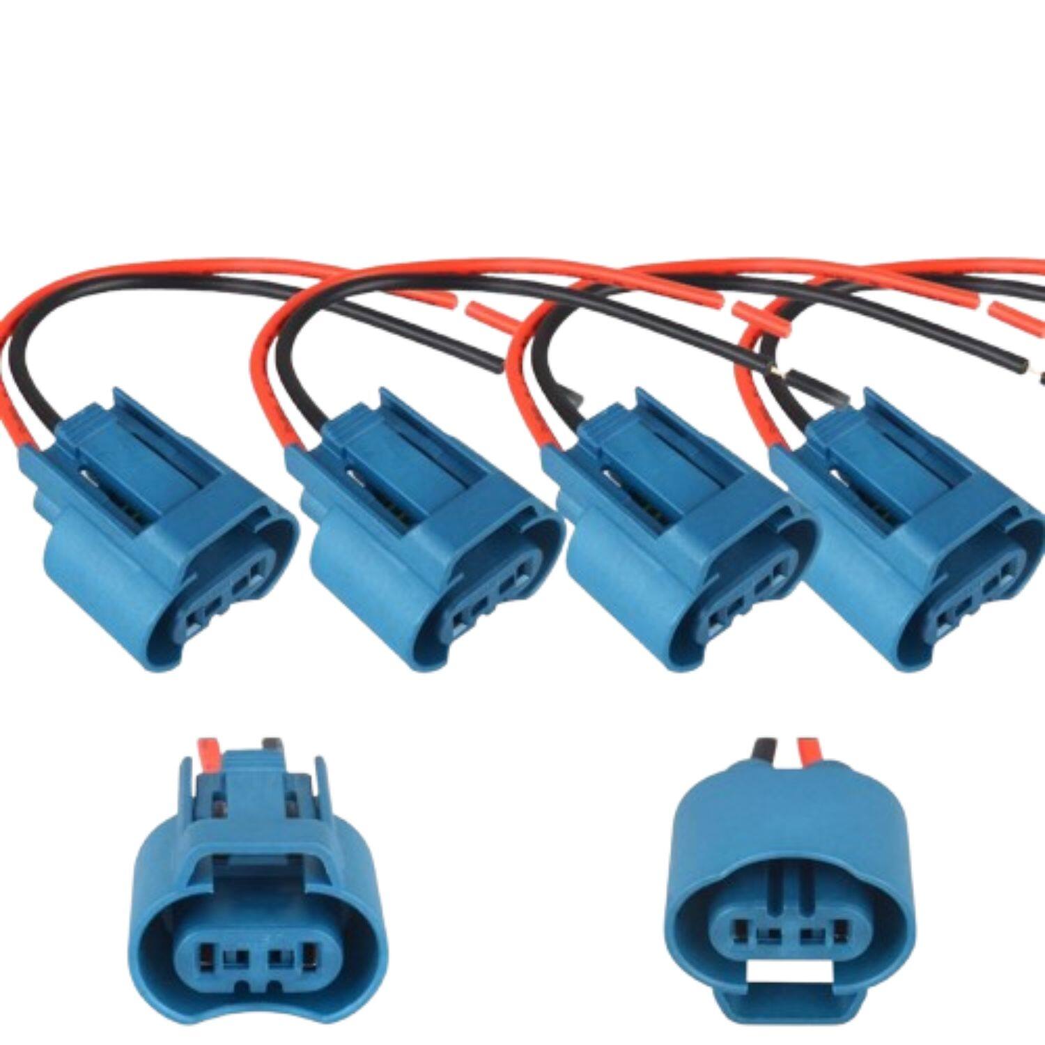Alt View 2. Home Collection - 4× HB3 9005 Headlight Pigtail Female Plug Wire Harness Socket Connector for High Beam.
