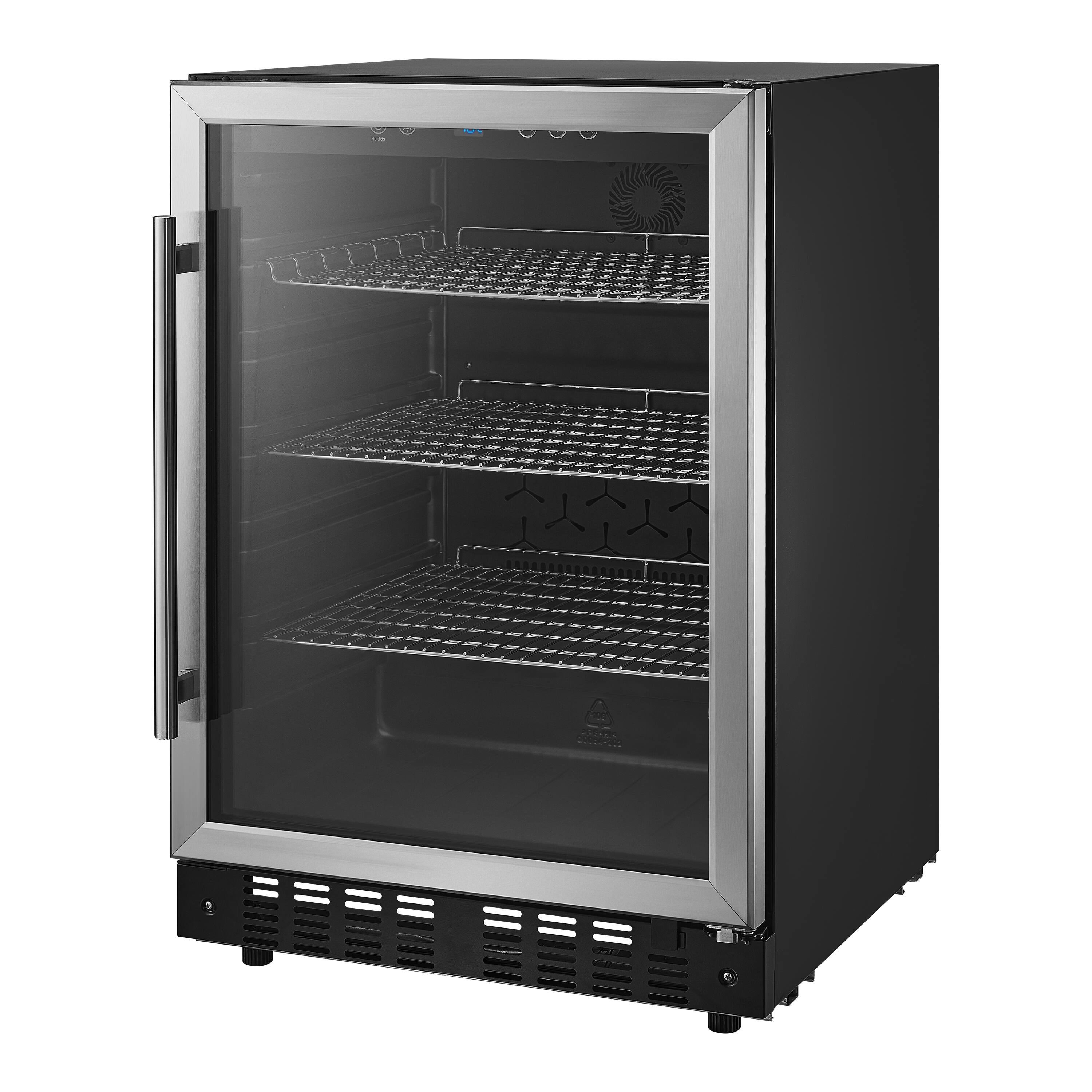 Alt View 19. Insignia™ - 165-Can Built-In Beverage Cooler - Stainless steel.