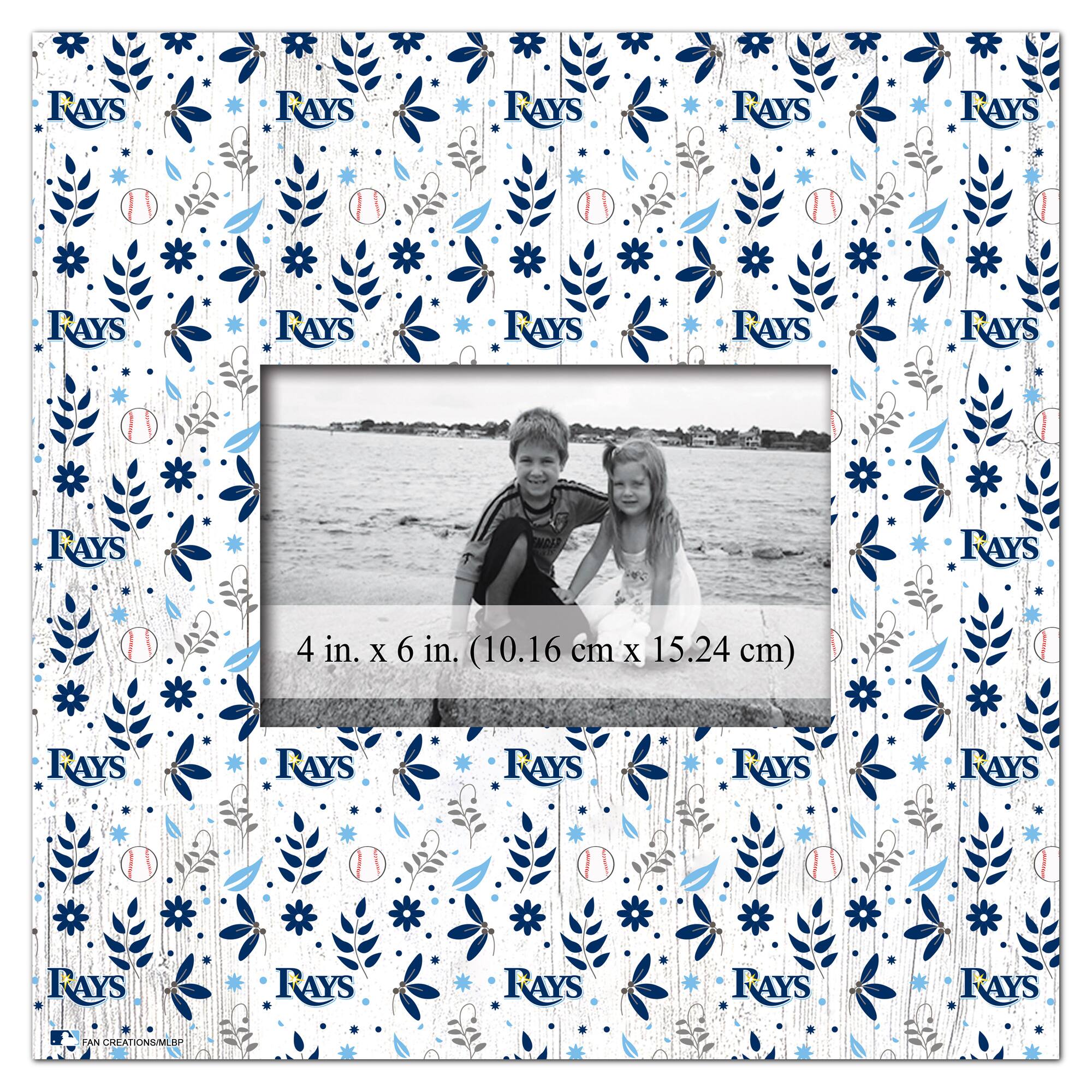 Tampa Bay Rays 10'' x 10'' Floral Pattern Frame