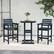 Alt View 1. Costway - Patio Adirondack Bar Chairs Set of 2 with Wide Armrests & Footrest Backrest - Navy.