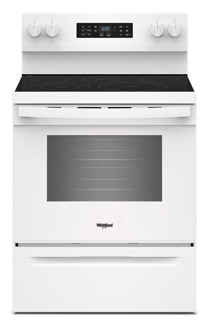 Whirlpool - 5.3 Cu. Ft. Electric Range with Air Cooking Technology - White