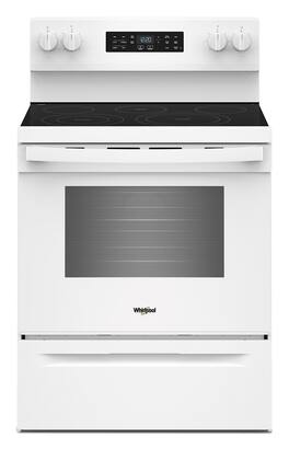 Whirlpool - 5.3 Cu. Ft. Electric Range with Air Cooking Technology - White