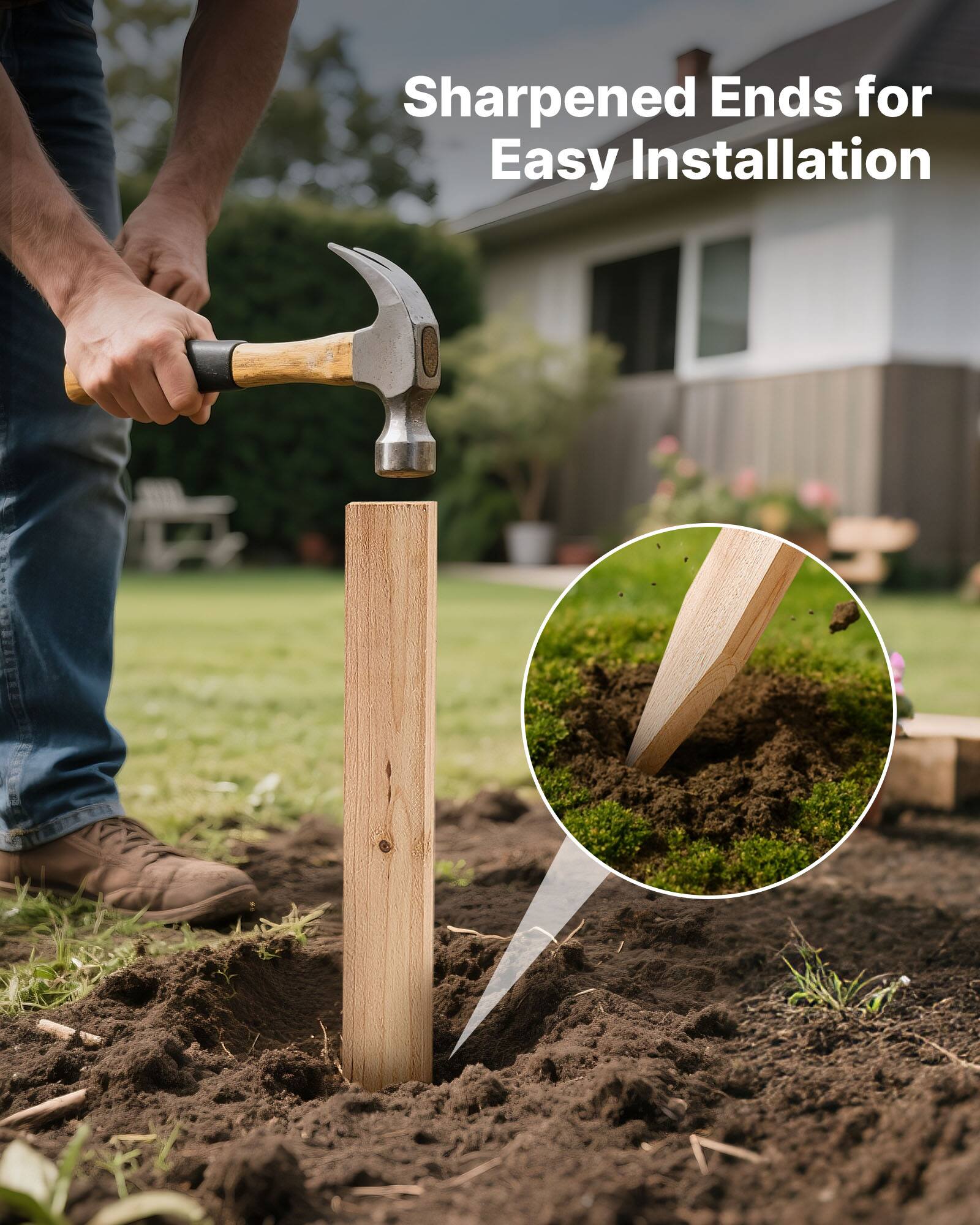 Sharpened Ends for Easy Installation