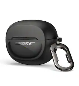 SURITCH - Headphone Case for Bose Ultra Open Earbuds(2024) Wireless Ear Earbuds, Shockproof Protective Cover with Carabiner - Black