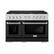 Front. ZLINE - 48 in. Wide 8 Burner ZLINE Paramount Double Oven Dual Fuel Range (SDR-BLM-48) - Satin Steel/Black Matte.