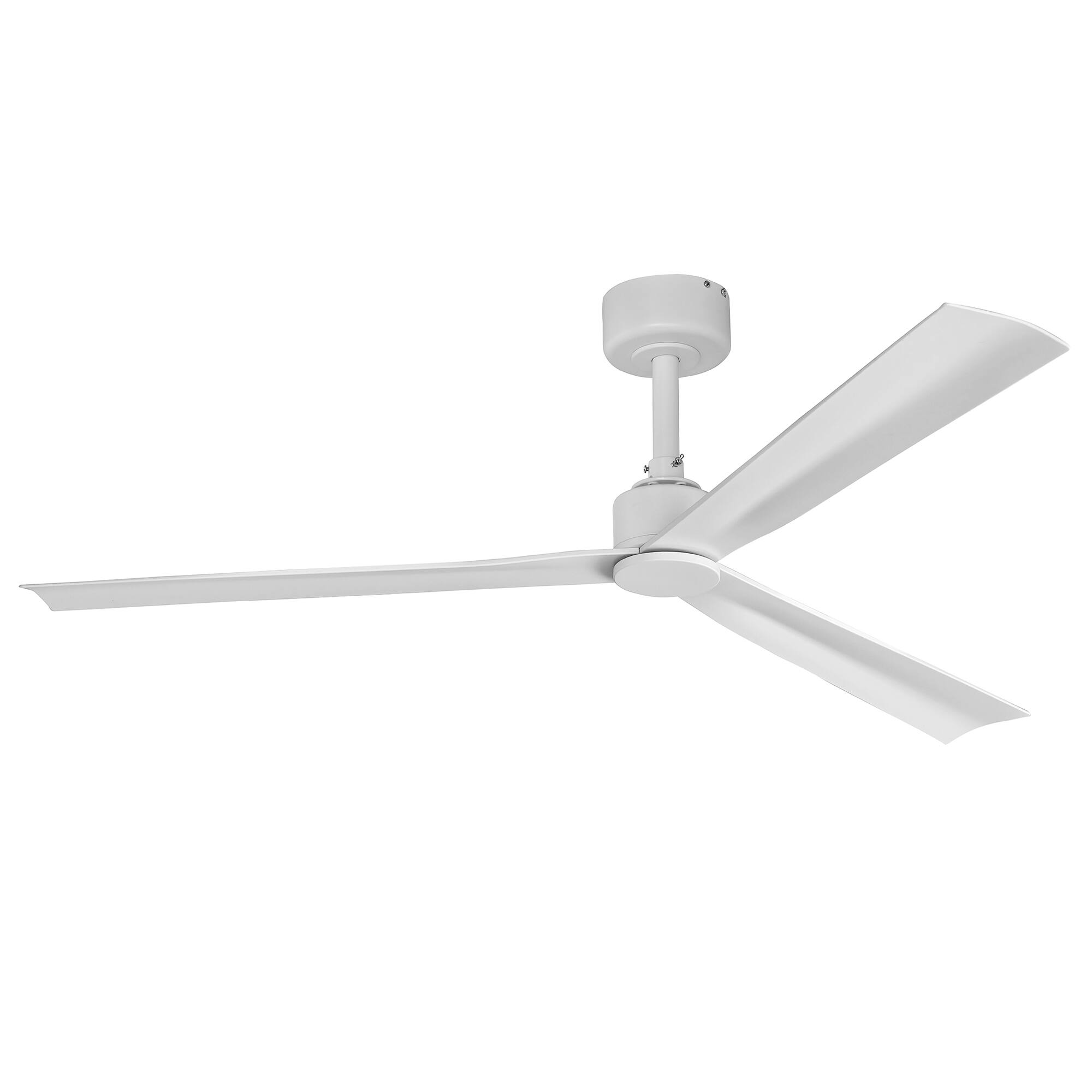 Alt View 2. Parrot Uncle - 50" Modern White Propeller Remote Control Ceiling Fan without Lights - White.
