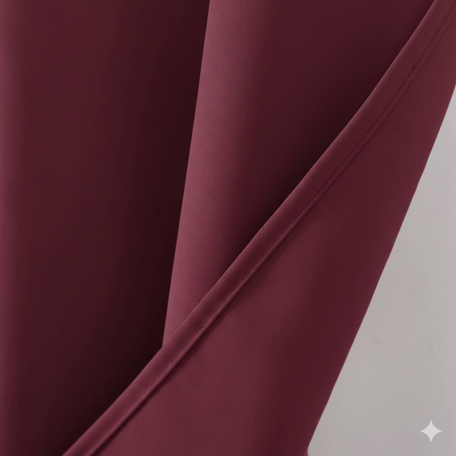 Left. RT Designers Collection - RT Designers Collection 100% Polyester 250 GSM Riley 100% Blackout Grommet Panel 54" x 84" Burgundy - Burgundy.