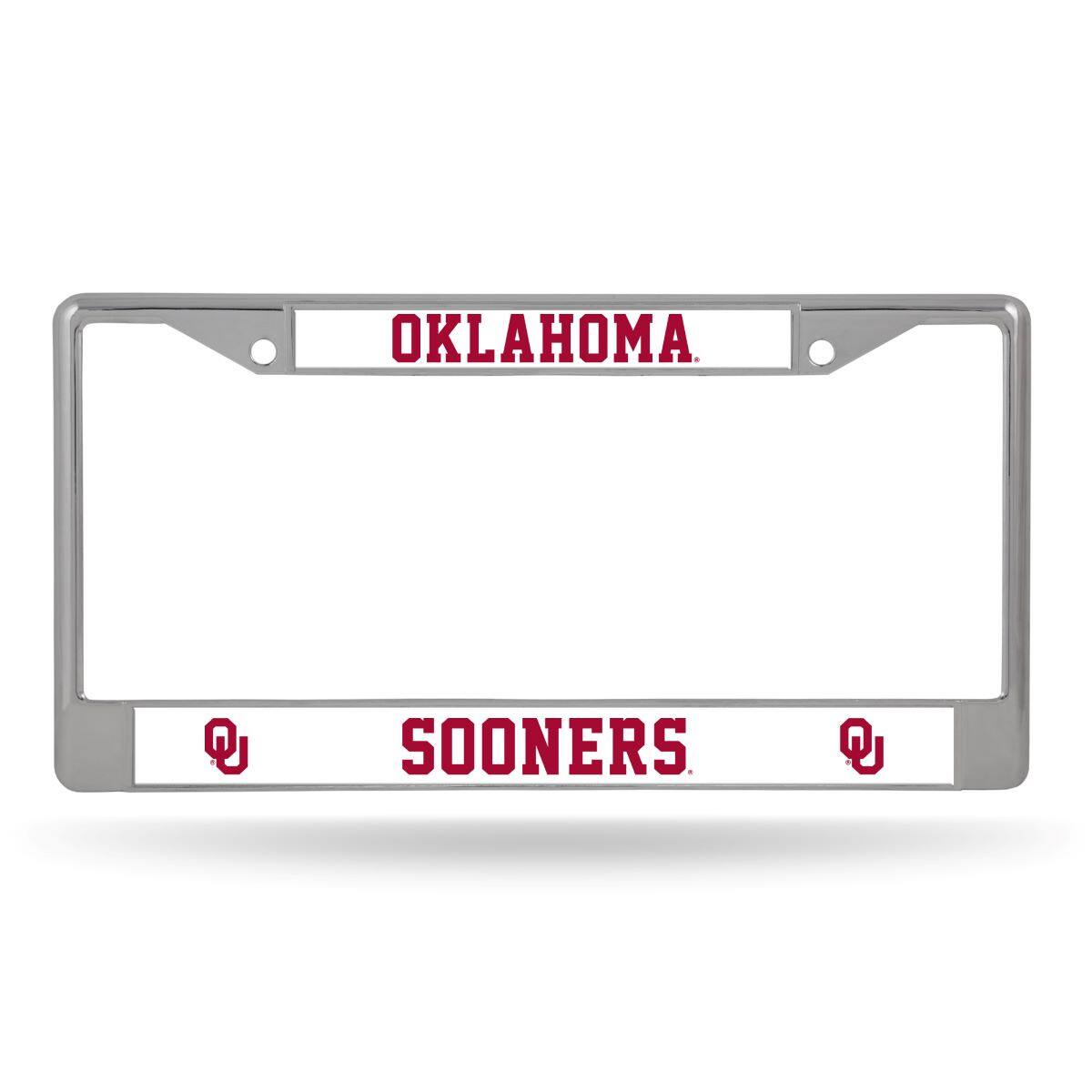 Rico Industries - Oklahoma Sooners Chrome Metal License Plate Frame - Multi