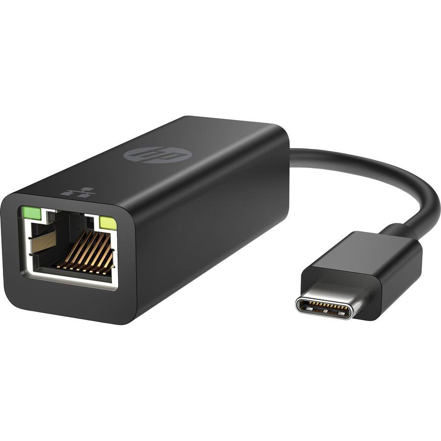 Alt View 4. HP - HP USB-C to RJ45 Adapter G2 (4Z527AA) - USB Type C - 1 Gbit/s Data Transfer Rate - 1 Port(s) - 1 - Twisted Pair - Black.