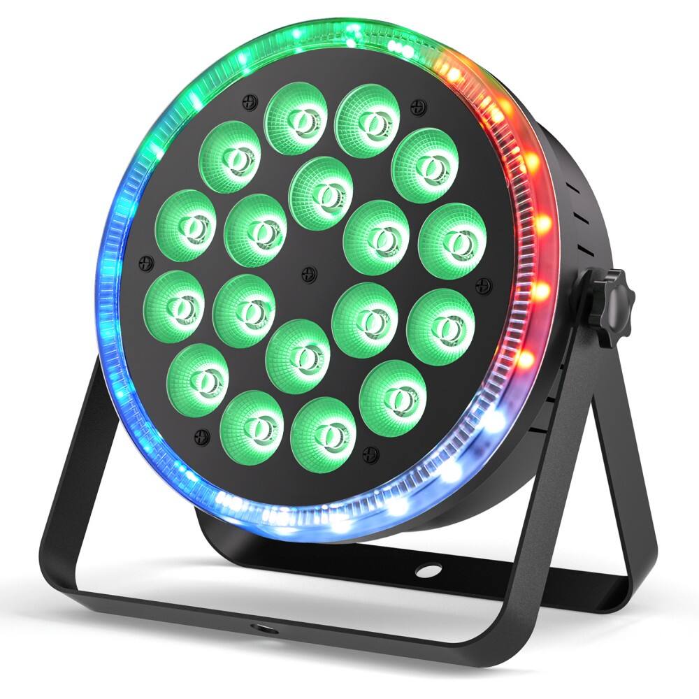 Back. UKing - 120W 18 LED PAR Can Stage Lighting RGBW DMX Club DJ Disco Party Show Bar Light.