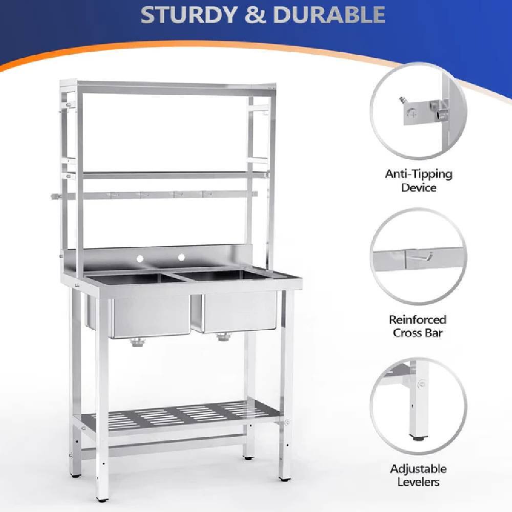 STURDY & DURABLE

- Anti-Tipping Device
- Reinforced Cross Bar
- Adjustable Levelers