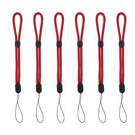 Unique Bargains - Camera Wrist Strap, 6pcs Adjustable Nylon Wristlet Lanyard String for Camera Keys Keychain Phone USB Wallet - Pure Bright Red