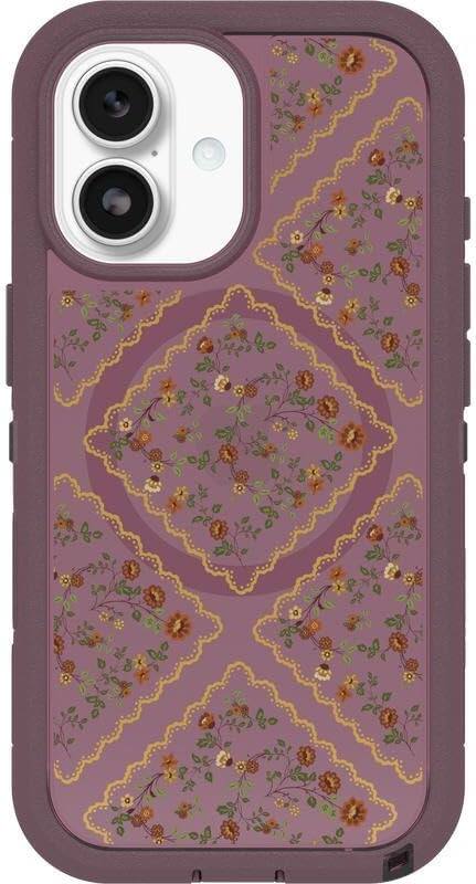 Left. OtterBox - OtterBox iPhone 17 (Only) Bundle: Defender Series XT Case & Screen Protector - Snaps on MagSafe - Rugged & Durable - Dusk Reverie (Purple).