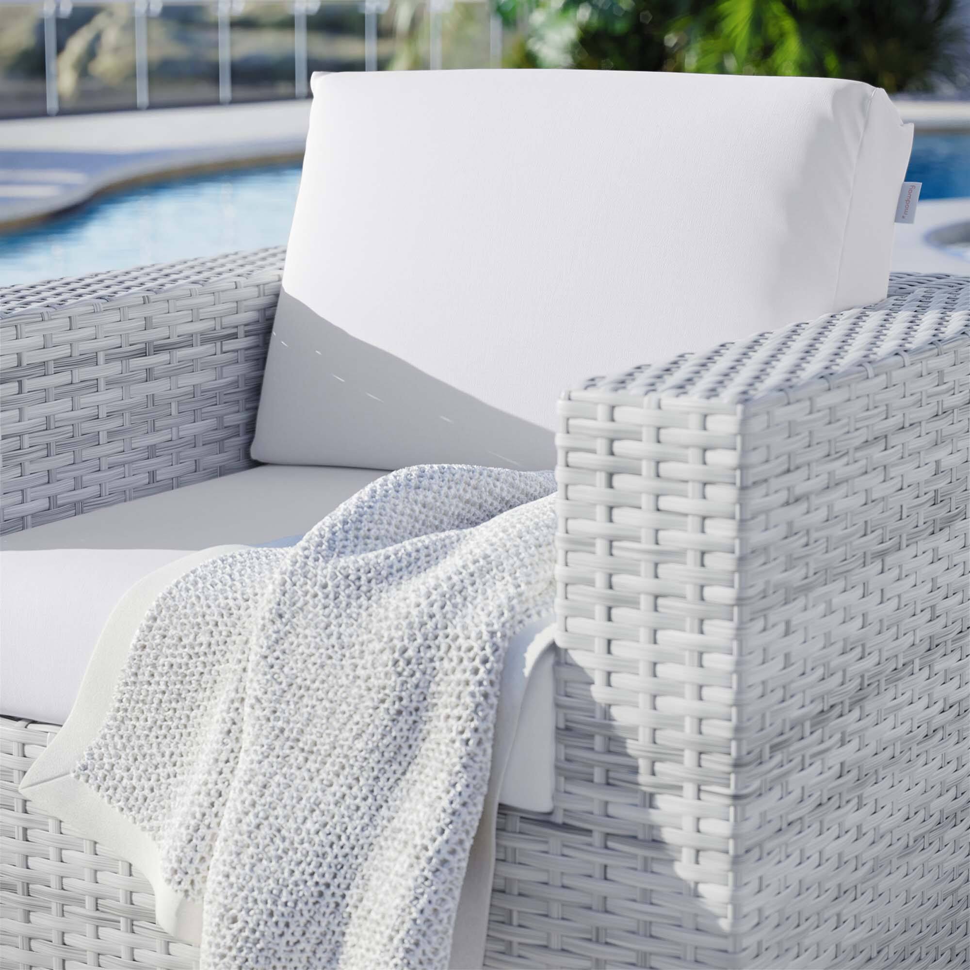 Alt View 6. Modway - Convene Outdoor Patio Armchair by Modway - Light Gray White.